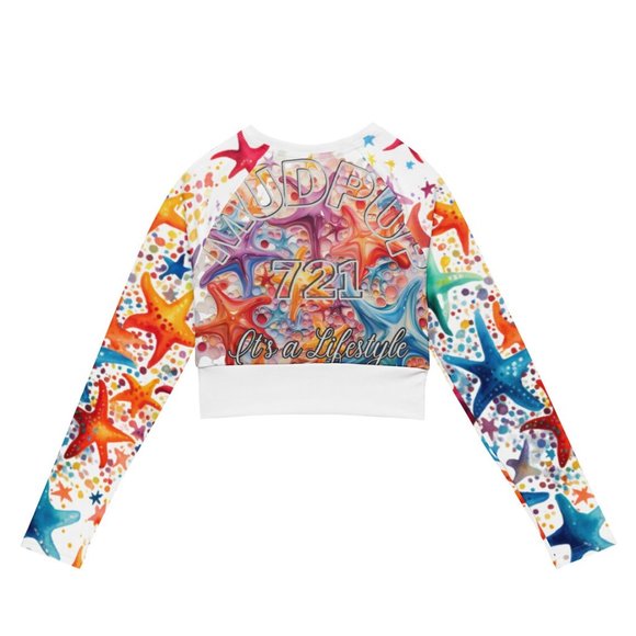 MUDPUPs Starbright Surfer Girl Rash Guard Beach Coverup Custom Crop Top - Picture 8 of 10